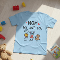 Mamá Te Amamos Ilustración De Nombres De Niños Lin