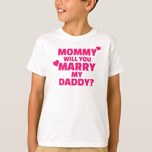 Camiseta Mamá te casarás con mi papá (Anverso)