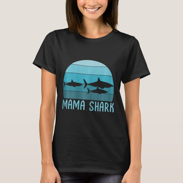 Camiseta Mamá tiburón del día de las dos madres (Anverso)