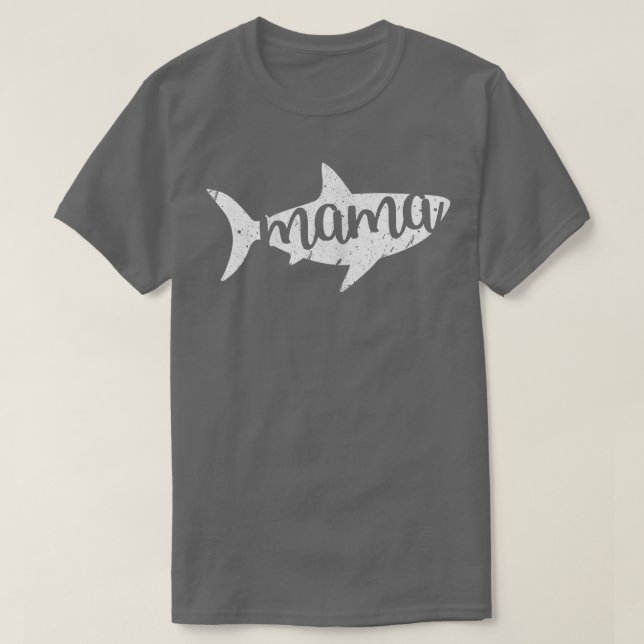 Camiseta Mamá tiburón madre madre madre que coincide con el (Diseño del anverso)