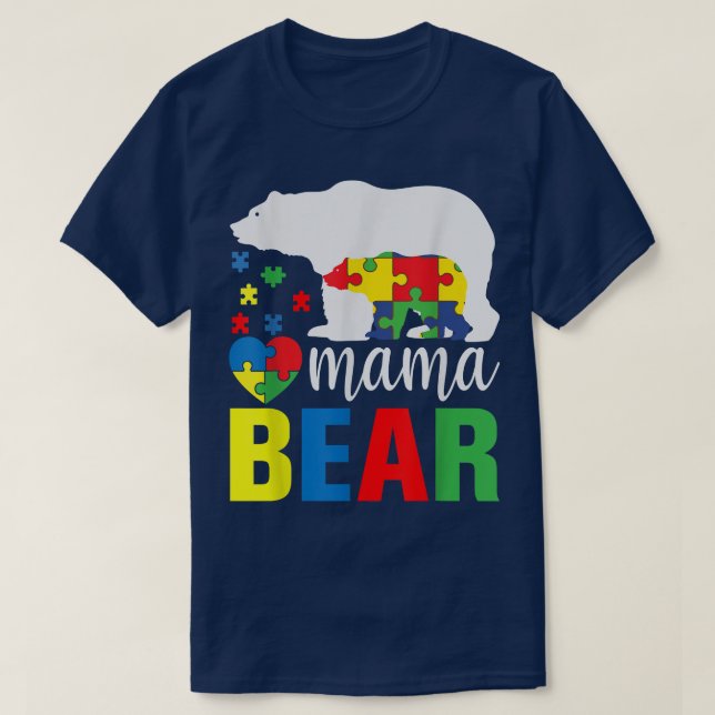 Camiseta Mamá tiene conciencia del autismo (Diseño del anverso)
