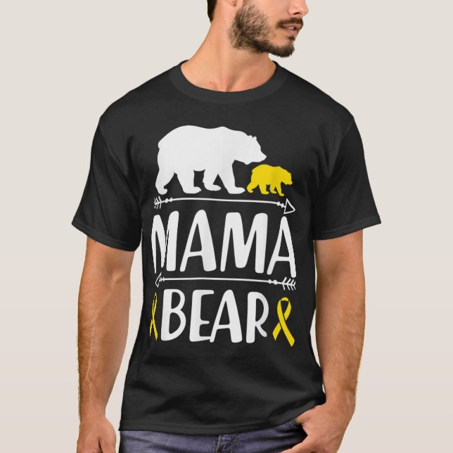Camiseta Mamá Tiene Conciencia Sobre El Cáncer Infantil Mam (Anverso)