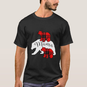 Camiseta Mamá tiene dos ojivas de búfalo rojo y Navidades d