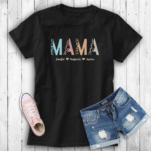 Camiseta Mama Tiger Personaliza los nombres de las madres d