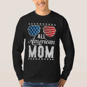 Camiseta Mamá totalmente americana - Bandera de EE. UU. Gaf