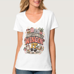 Camiseta Mamá trabajadora haciendo las cosas sobre la march
