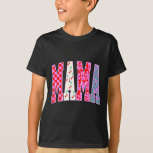 Camiseta Mama Trendy Checkered Cherries devoró a la familia
