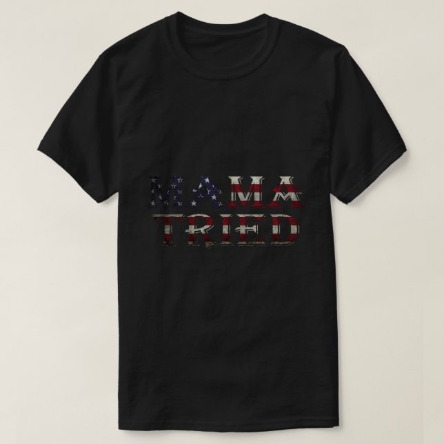 Camiseta Mama Tribal Country Music Lyric USA Flag Retro (Diseño del anverso)