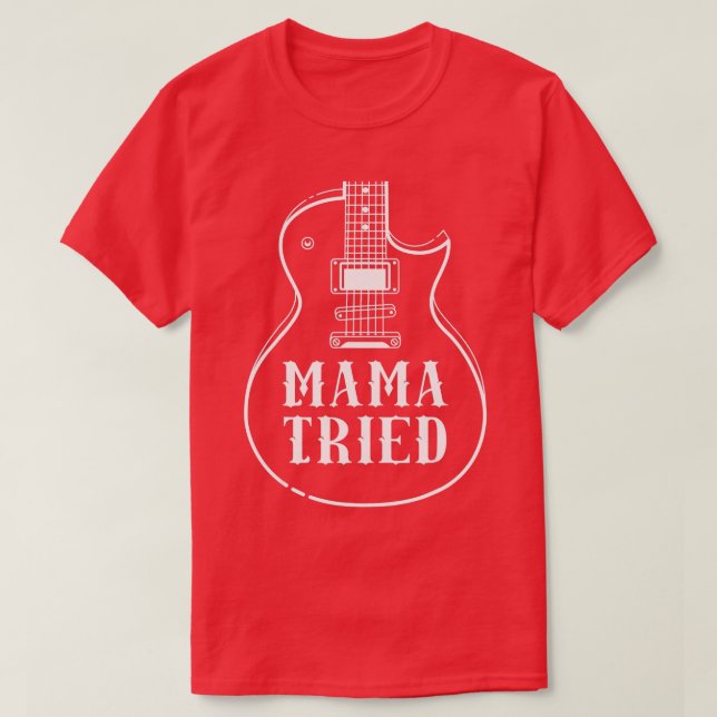 Camiseta Mama Tried Música Renegada Guitarra De País Al Air (Diseño del anverso)