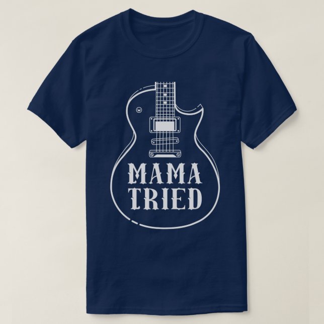 Camiseta Mama Tried Música Renegada Guitarra De País Al Air (Diseño del anverso)