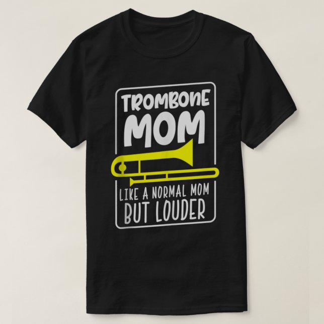 Camiseta Mamá trombona que marcha trombonista de banda mami (Diseño del anverso)