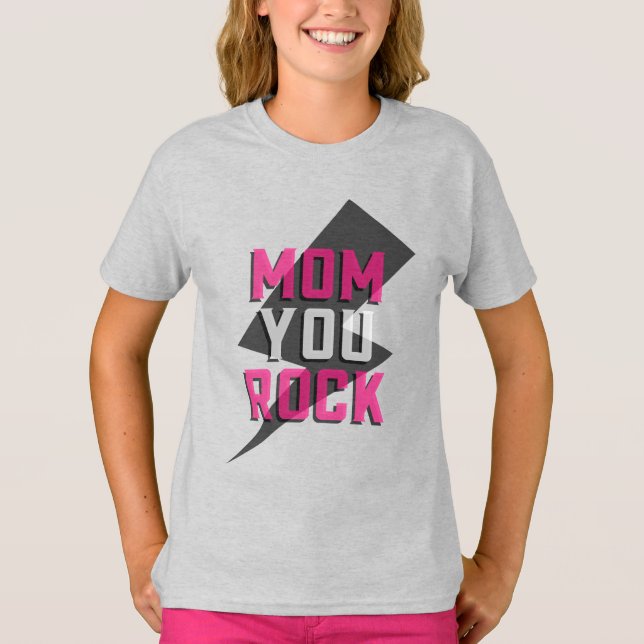 Camiseta MAMÁ TÚ ROCK Kids Shirt (Anverso)