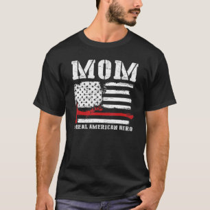 Camiseta Mamá Un Héroe Estadounidense Real Bandera De Ee.Uu