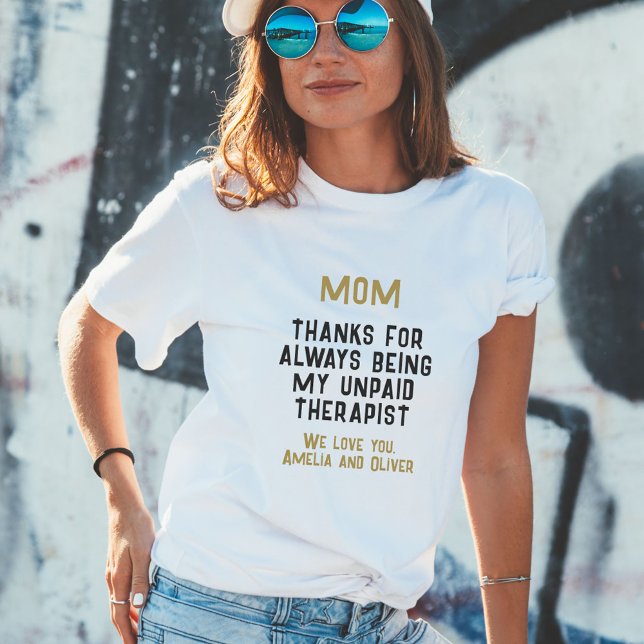 Camiseta Mamá, un humor gracioso para terapeuta no remunera (Subido por el creador)