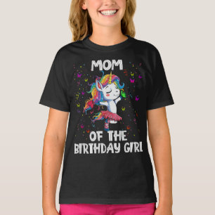Camiseta Mamá Unicornio Del Chica De Cumpleaños