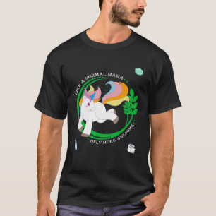 Camiseta Mamá Unicornio vive para mujeres con cantos