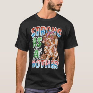 Camiseta Mamá Vaca Fuerte Como Madre Madre Madre Madre Fami