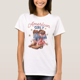 Camiseta Mamá Vaquera Coqueta Totalmente Americana