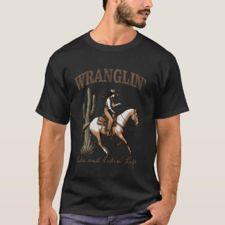 Camiseta Mamá Vaquera Niños Wranglin Occidental Caballo Día