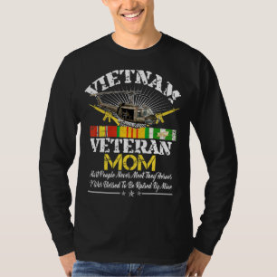 Camiseta Mamá veterana de Vietnam criada por mi Héroe Milit