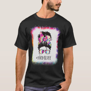 Camiseta Mamá Vida Coincidiendo Amor Familiar Tie Dye Bleac