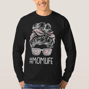 Camiseta Mamá-Vida de las Madres Étnica Deportiva De Béisbo