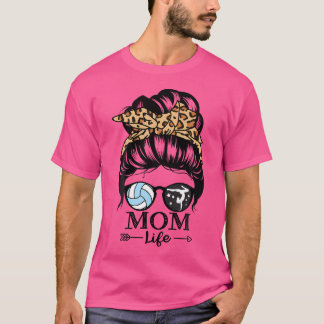 Camiseta Mamá vida desordenada Bun Hair divertida gimnasia