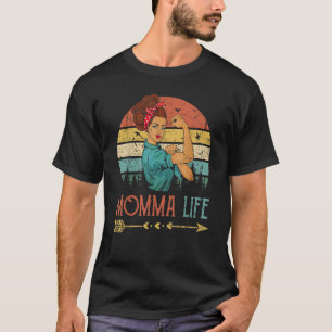 Camiseta Mamá Vida Mujeres Rosie Vintage Retro Decoración M