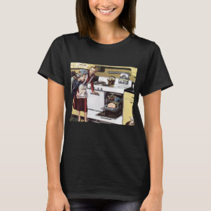 Camiseta Mamá vieja en la cocina cocinando un jamón de Pasc
