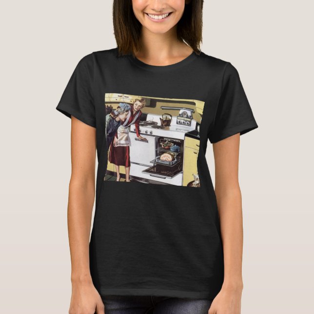 Camiseta Mamá vieja en la cocina cocinando un jamón de Pasc (Anverso)