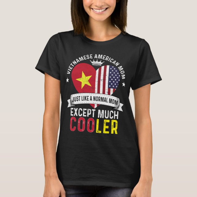Camiseta Mamá vietnamita norteamericana Día de la Madre ban (Anverso)