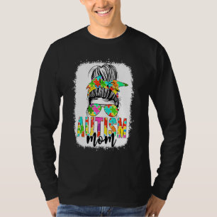 Camiseta Mamá vive desordenada Bun Gafas de sol Bandana Aut