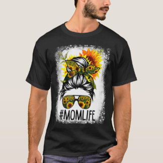 Camiseta Mamá vive desordenada hair bun girasol mujeres mad
