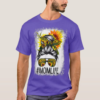 Camiseta Mamá vive desordenada hair bun girasol mujeres mad