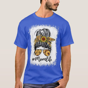Camiseta Mamá vive desordenada hair bun girasol mujeres mad