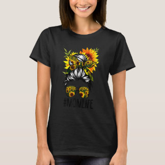 Camiseta Mamá vive desordenada hair bun girasol mujeres mad