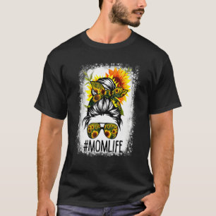 Camiseta Mamá vive desordenada hair bun girasol mujeres mad