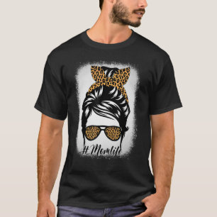 Camiseta Mamá vivió con sangre a mamá Life Leopard Glasses