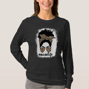 Camiseta Mamá vivió con sangre a mamá Life Leopard Messy Bu