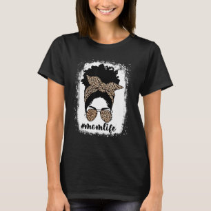 Camiseta Mamá vivió con sangre a mamá Life Leopard Messy Bu