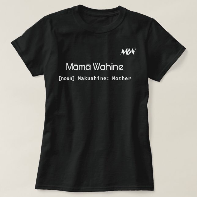 Camiseta Mama Wahine-Hawaiian Language Mother Mommy Women E (Diseño del anverso)