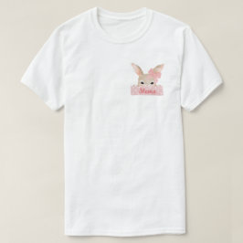 Camiseta Mama Watercolor Pocket Pink Easter Bunny