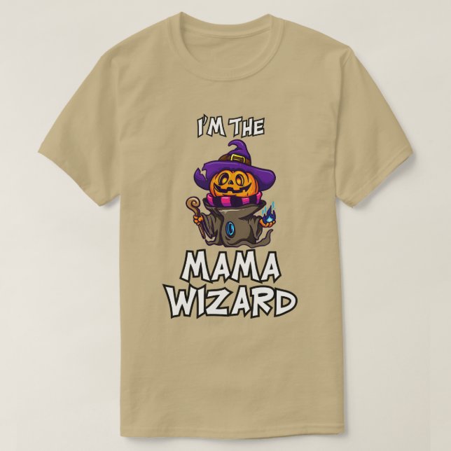 Camiseta Mama Wizard Halloween Costume familiar coincidente (Diseño del anverso)
