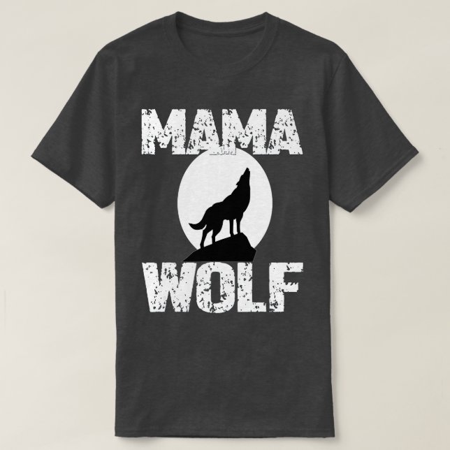 Camiseta Mama Wolf Gift Matanza Familia Rival Wolves Moon W (Diseño del anverso)