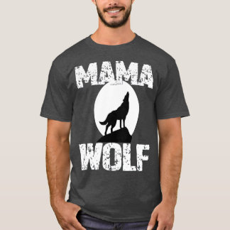 Camiseta Mama Wolf Gift Matanza Familia Rival Wolves Moon W