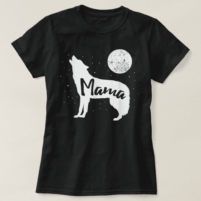 Camiseta Mama Wolf T-Shirt, familia de lobos (Diseño del anverso)