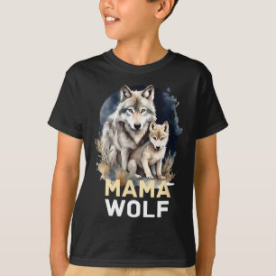Camiseta Mama Wolf Y Baby Mama Mamá Día de la Madre