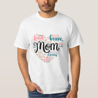 Camiseta Mamá Word Art en forma de corazón: regalo perfecto