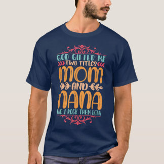 Camiseta Mamá y abuela Cita Humor familiar Diseño de texto 