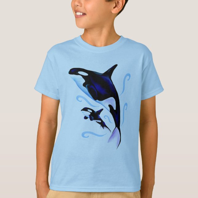 Camiseta Mamá y bebé de la orca (Anverso)